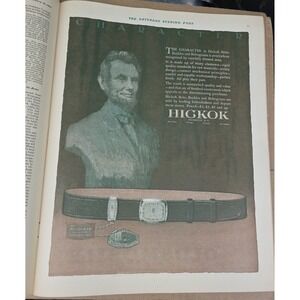 1927 Hickok Belt Buckle and Beltogram Watch Guard Set Print Ad